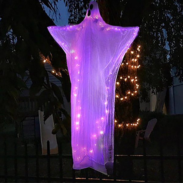 The Holiday Aisle® 85” Halloween Light Up Hanging Ghost Decoration With